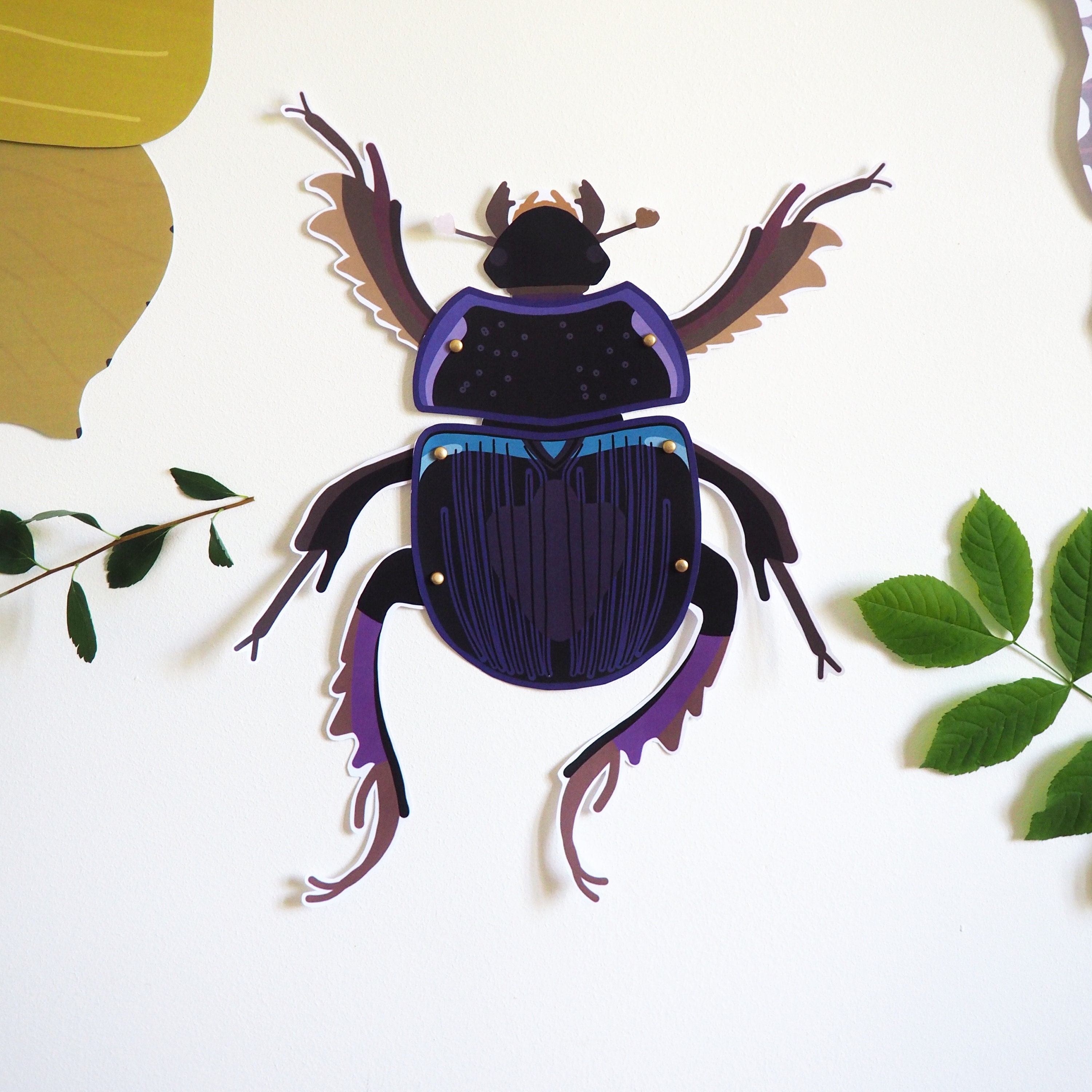 Activité manuelle éducative bousier Jeu enfant DIY nature insecte ...