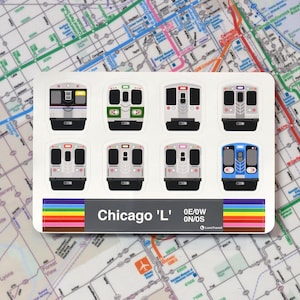 Chicago &#39;L&#39; Sticker Sheet