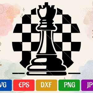 Chess | svg - eps - dxf - png - jpg | Black and White Vector | Silhouette Cameo | Cricut Explore