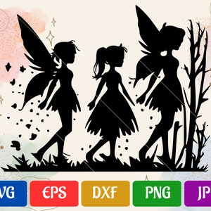 Fairies | svg - eps - dxf - png - jpg | Cricut Explore | Silhouette Cameo | High-Quality Vector Cut file for Cricut