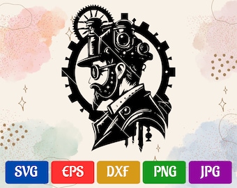 Steampunk | High-Quality Vector | svg - eps - dxf - png - jpg | Cricut Explore | Silhouette Cameo