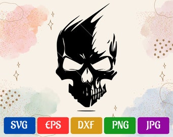Skull | High-Quality Vector | svg - eps - dxf - png - jpg | Cricut Explore | Silhouette Cameo