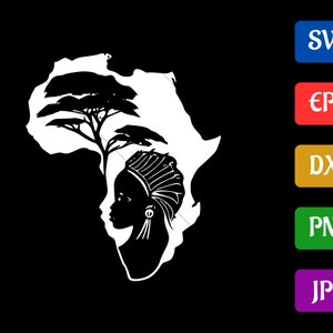 Africa SVG / file di taglio vettoriale di alta qualità per Cricut / svg - eps - dxf - png - jpg / Silhouette Cameo / Cricut Explore