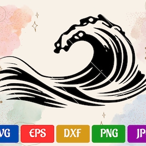 Wave | svg - eps - dxf - png - jpg | High-Quality Vector | Silhouette Cameo | Cricut Explore