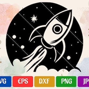 Ruimte | svg - eps - dxf - png - jpg | Hoogwaardige Vector | Cricut Verkennen | Silhouet camee