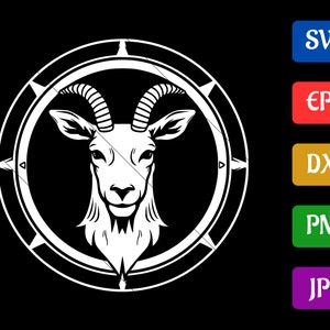 Goat | svg - eps - dxf - png - jpg | Cricut Explore | Silhouette Cameo | High-Quality Vector Cut file for Cricut