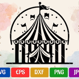 Circus| svg - eps - dxf - png - jpg | Cricut Verkennen | Silhouetkamee | Hoogwaardig Vector Cut-bestand voor Cricut