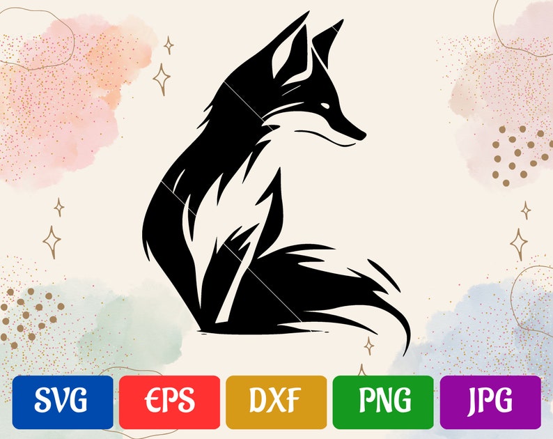 Fox SVG Black and White Vector Cut File for Cricut Svg - Etsy Australia