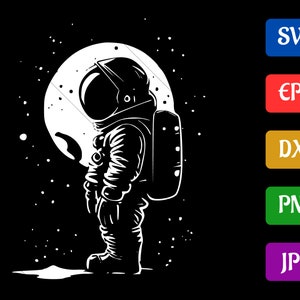 Astronaut | svg - eps - dxf - png - jpg | Cricut Erkunden | Silhouette Cameo | Hochwertige Vektordatei für Cricut