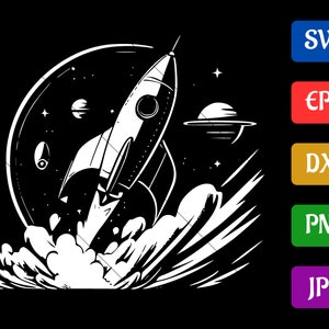 Ruimte | SVG-EPS-DXF-PNG-JPG | Cricut verkennen | Silhouetcameo | Hoogwaardig vectorgesneden bestand voor Cricut