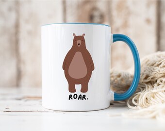 Roar Bear Mug, Mama Bear Mug, Bear Cup, Papa Mug, Papa Bear, Mountain Mug, Smokey the Bear, Aesthetic Mug, Winter Mug, Bear Gift, Teddy Bear