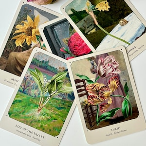 The Flower Oracle: 44-kartowa talia i przewodnik -- Talia kart wyroczni -- Narzędzie do wróżenia