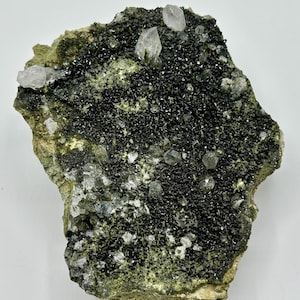 Forest Epidote, Epidote and Quartz from Turkey, Epidote Crystal Mineral Specimen #6a