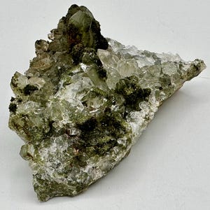 Forest Epidote, Epidote and Quartz from Turkey, Epidote Crystal Mineral Specimen #3a