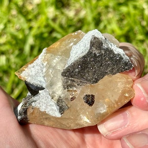 Elmwood Calcite with Sphalerite -- Crystal Mineral Specimen -- Elmwood Mine Calcite Crystal