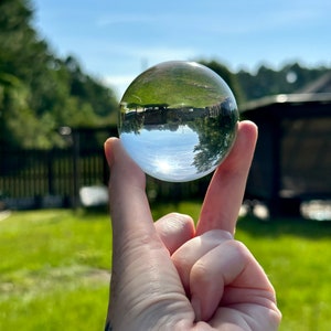 Clear Quartz Crystal Ball with Glass Stand, Divine the Future