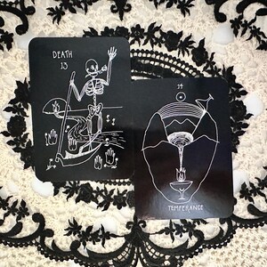 Wanderer's Tarot Deck and Guidebook: Black and White Divination Cards image 3