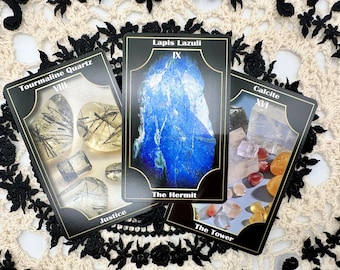 Tarot met edelstenen en kristallen, kaartspel van 78 kaarten met gidsboekje