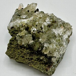 Forest Epidote, Epidote and Quartz from Turkey, Epidote Crystal Mineral Specimen #11a