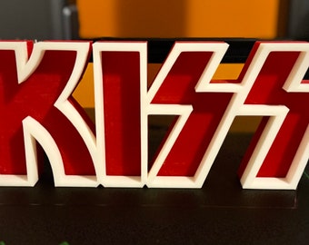 Kiss 3D printed logo