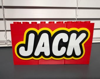 Lego name 3D print personalized