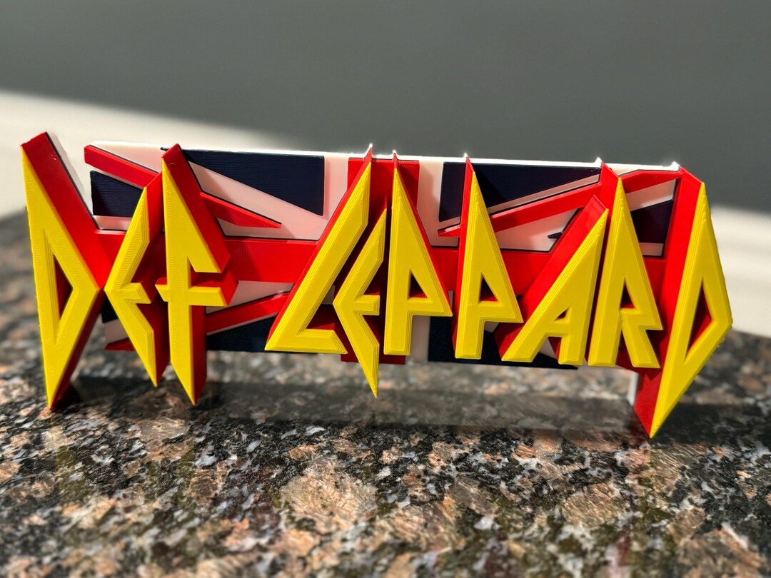 Def Leppard Fan Created Union Jack Custom Made 3D Logo - Etsy