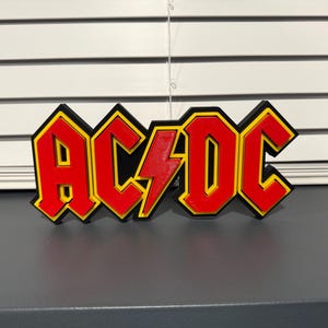 AC/DC 3D Printed Logo - Etsy