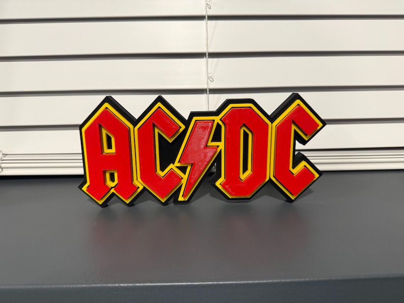 AC/DC 3D Printed Logo - Etsy