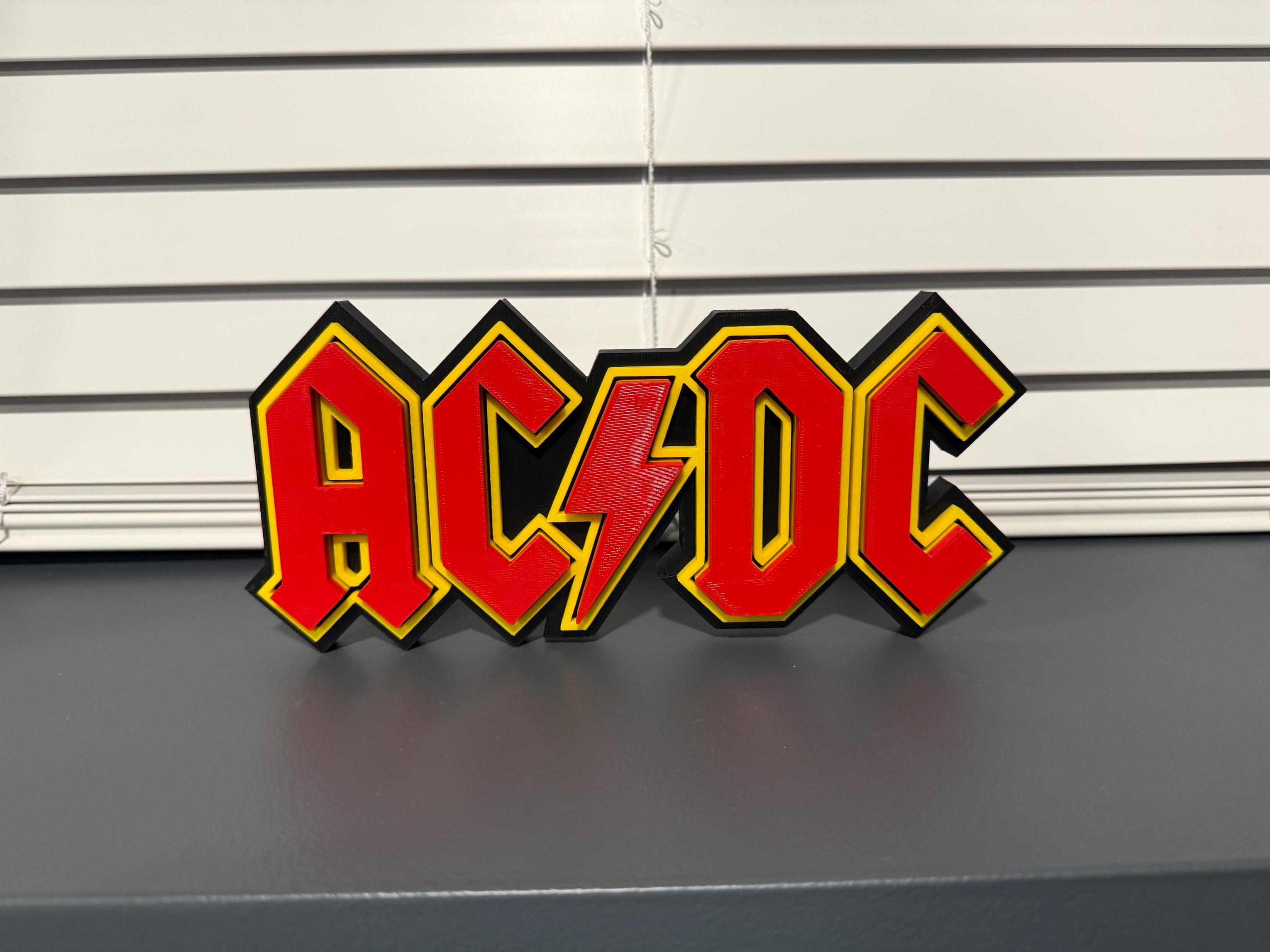AC/DC 3D Printed Logo - Etsy