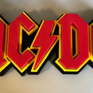 AC/DC 3D printed logo