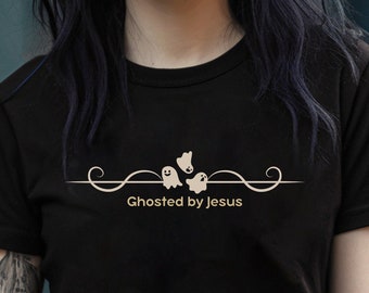 Funny Jesus Shirt, Funny Halloween Shirt, Ghost Shirt, Gift for Atheist, Edgy Alt Emo Goth Witch, Pastel Goth Clothing, Shirts That Go Hard