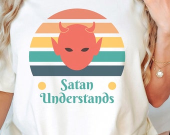 Satanic Hippie Clothing, Funny Festival Shirt, Hippie Atheist Boho, Summer Bohemian Aesthetic, Inspirational Shirt For LGBTQIA, Atheists