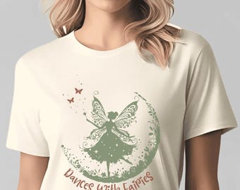 Dances With Faries Shirt, Whimsical Nature Shirt, Vintage Style Fairycore Clothing, Fairy Grunge Shirt, Retro Aesthetic, Hippie Dancer Gift