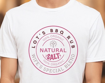 Christian Humor, Funny Biblical Satire BBQ Shirt, Dad Joke TShirt, Blasphemous Barbecue Tee, Camping T-Shirt, Atheist Apparel Clothing Gift