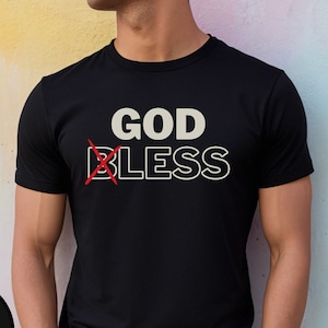 GODLESS Anti Religion Shirt For Atheist - Black TShirt For Men