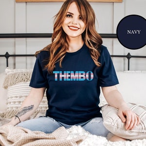 THEMBO Funny Trans Shirt, Femboy Clothing, Transgender Pride T-Shirt, Gay Pride LGBTQIA Apparel, Trans Flag Colors, Gay Club Bimbo Core Tee