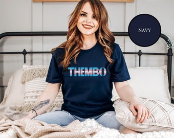 THEMBO Funny Trans Shirt, Femboy Clothing, Transgender Pride T-Shirt, Gay Pride LGBTQIA Apparel, Trans Flag Colors, Gay Club Bimbo Core Tee