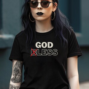 GODLESS Anti Religion Shirt For Atheist - Black TShirt For Women