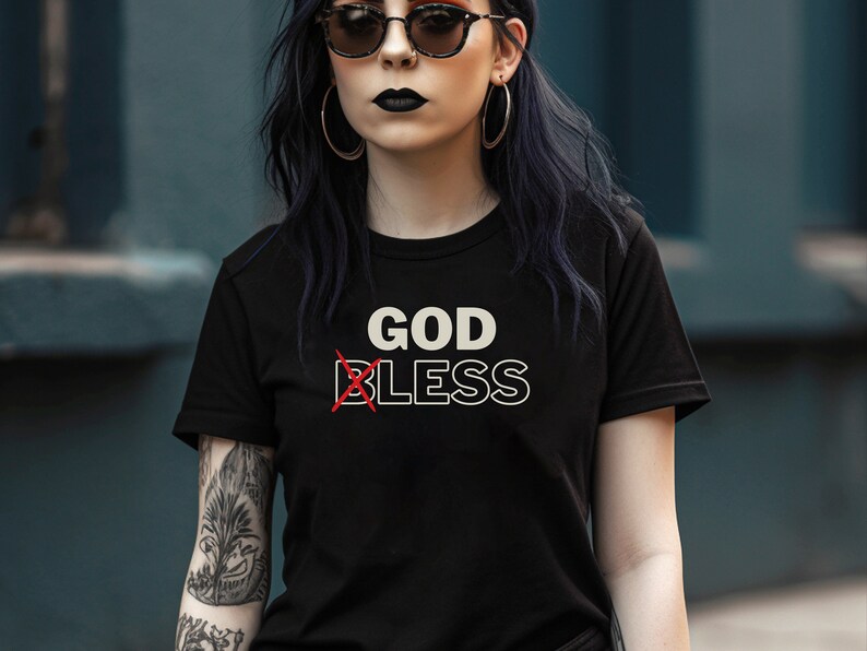 GODLESS Anti Religion Shirt For Atheist - Black TShirt For Women