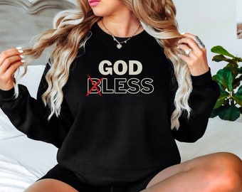 Godless Sweatshirt, Unhinged Blasphemous Clothing, Deconstruction Gift for Ex Christian Atheist, Agnostic, ExMo, Nihilism Philosophy Student