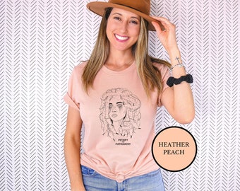 Bonita camiseta de Medusa, Petrificar el Patriarcado, Boho pastel de verano, Mitología griega, Regalo para feministas, izquierdistas, paganas, brujas, lesbianas y nerds.