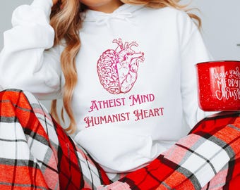 Brain & Heart Sweatshirt, Humanist Gift, PhD Graduation Gifts, Medical Student, Doctor Pharmacy Nursing Gifts, Inspirational Positivity Gift