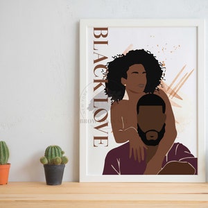 Abstract Wall Art Printable Black Owned African American Design Modern Digital Creative Print