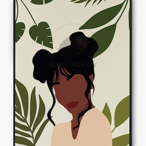 African American Boho Wall Art Digital Download Black Girl Magic Abstract Printable Unique Decor