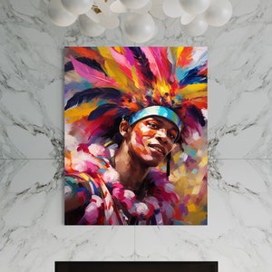 Carnival Party Caribbean Art Digital Printable Trinidad Scene Vibrant Wall Decor Gift for Him