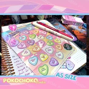 Cute Stickers
funny stickers
scrapbooking
kawaii stickers
food sticker
candy sticker
Valentines Day
conversation hearts
sweet tarts
red panda
valentines gift
pink stickers
pastel stickers