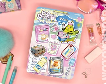 Cute Budgie Bird Food Stickers, Bird food and sticker lovers gift, Funny Silly Stickers