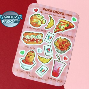 Cute food Sticker, Pizza Sticker, Fast food sticker, Junk food sticker, Funny Food Sticker, Pasta sticker, Gift for foodie, Foodie sticker, snack sticker, stickeres, stic ker, stickering, italian food sticker, kawaii food sticker, takeout sticker,