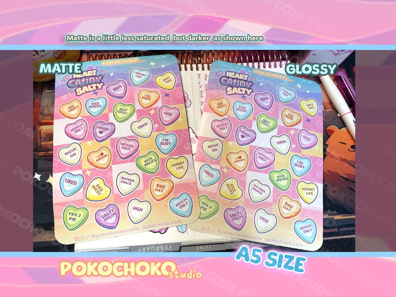 Cute Stickers
funny stickers
scrapbooking
kawaii stickers
food sticker
candy sticker
Valentines Day
conversation hearts
sweet tarts
red panda
valentines gift
pink stickers
pastel stickers