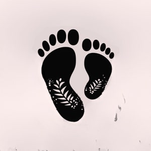 svg, png, jpeg  baby feet black and white unique stickers nursery decals baby shower